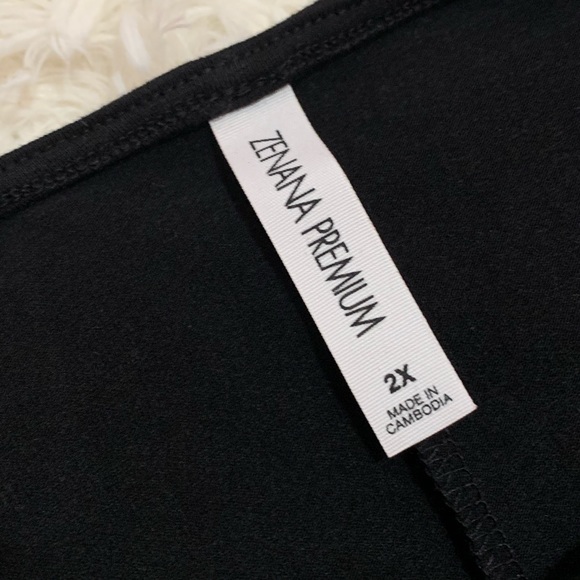 🆕 Zenana Plus Size Tunic Top Black Tee Web 1X 2X - Picture 5 of 8